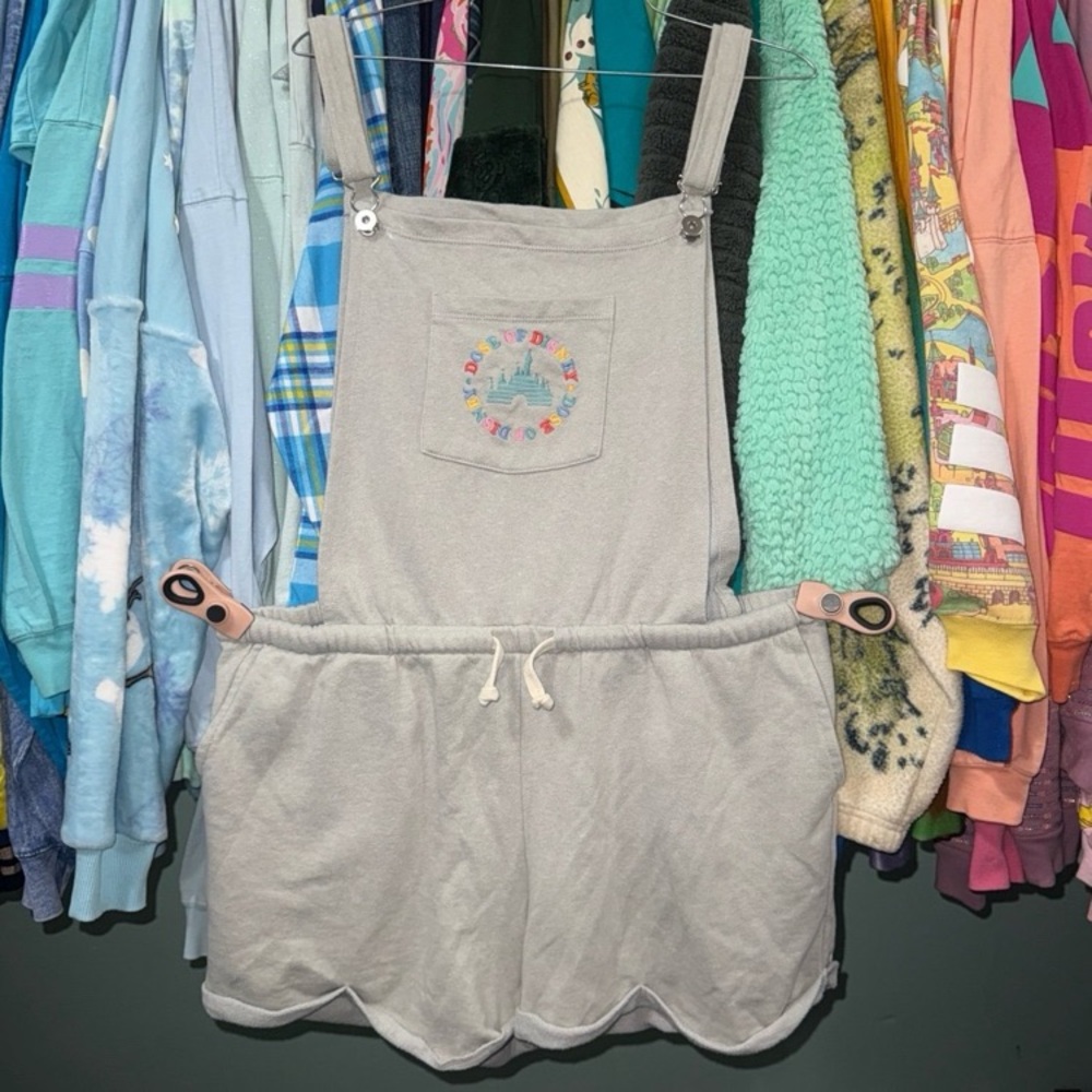 Disney parks dose of Disney embroidered castle overalls playsuit jumper bib 1X